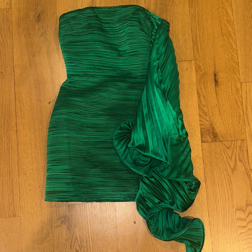 AMUR Teal Strapless Dress